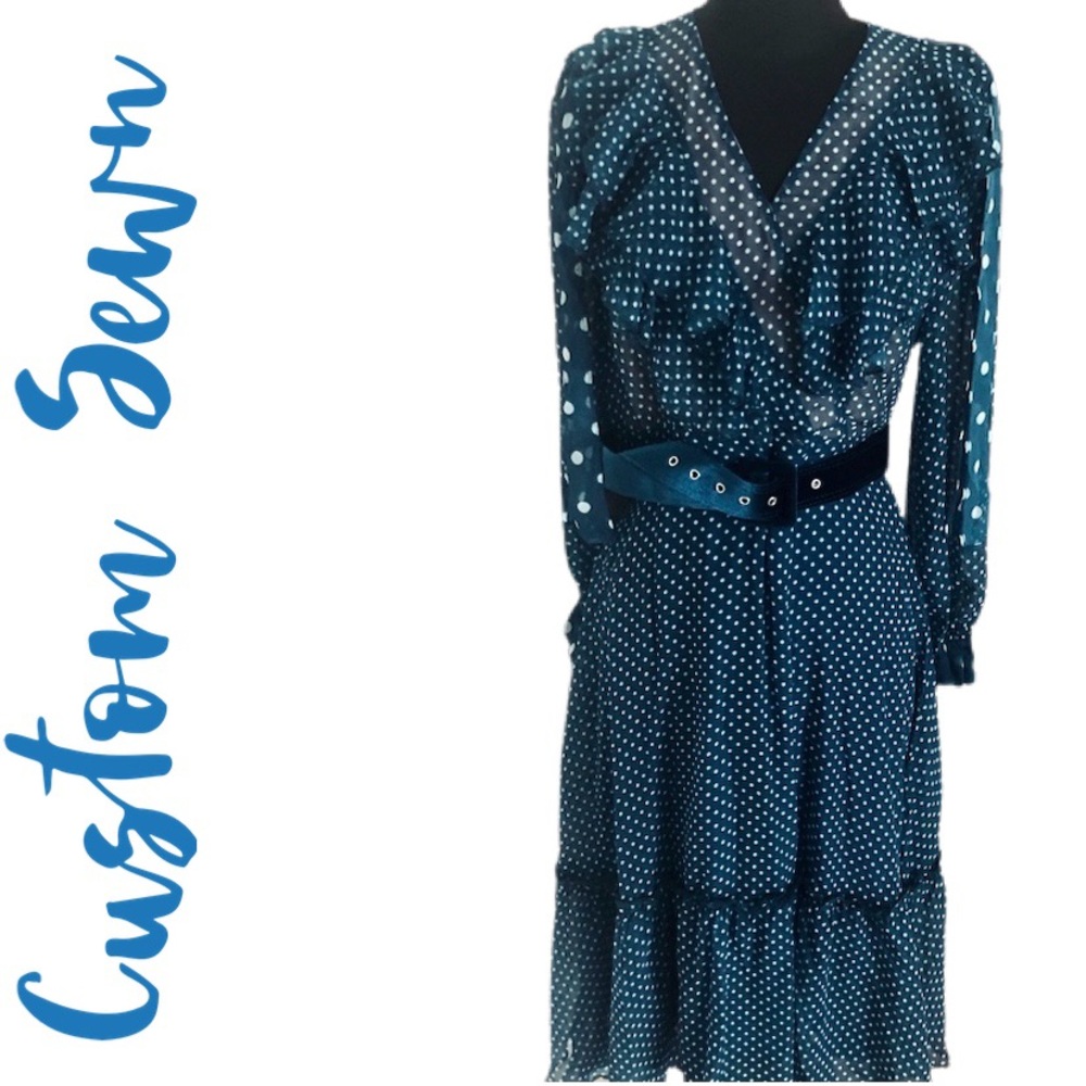 NWOTS Custom Chiffon Polka Dotted Party Dress ⏺